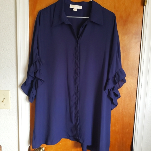 👚 Micheal Michael Kors Button Down Blouse 👚 - Picture 1 of 6
